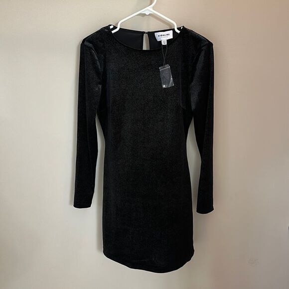 NWOT Highline Collective Shimmer Velvet Feel Dress - Picture 1 of 7